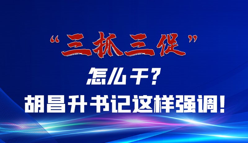 圖解|“三抓三促”怎么干？胡昌升書記這樣強調！