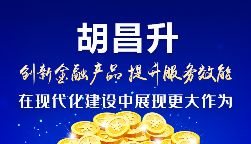 圖解|胡昌升：創(chuàng)新金融產(chǎn)品 提升服務效能 在現(xiàn)代化建設中展現(xiàn)更大作為